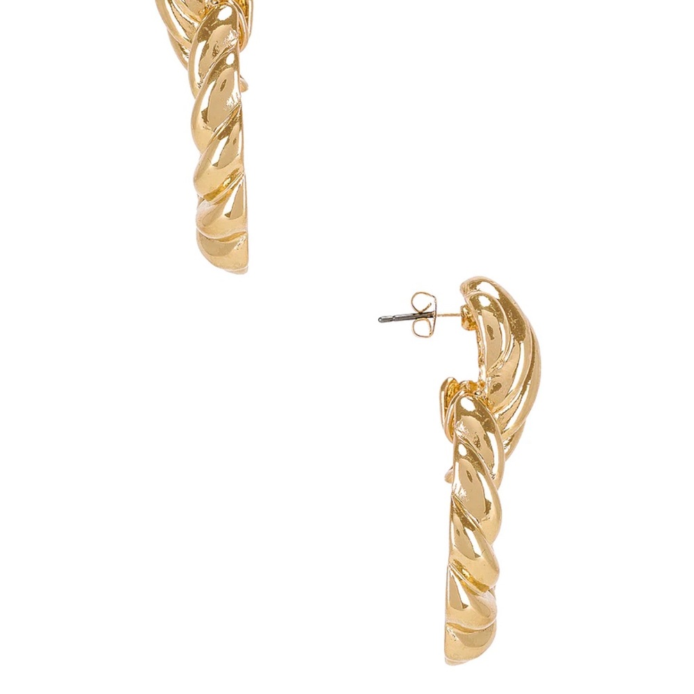 Zara Gold knob Earrings - Picture 4 of 5